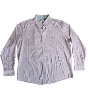 Brooks Brothers Red Striped Button Down Dress Shirt XL